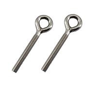 2 piezas de acero inoxidable M14 perno de ojo de vástago largo roscado Rod Ringbolt anillo cerrado ojal perno