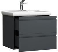 2 piezas de baño / lavabo 60 cm / juego de muebles de baño con lavabo de cerámica / cajones sin grilless / conjunto completo Silora L