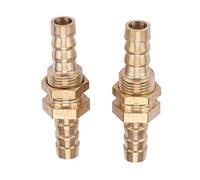 2 Piezas de Manguera Barb Bulkhead Bulkhead Pipe Fitting Acoplador Conector Adaptador Para Conexión de Tubería(6mm)