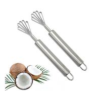 2 piezas de rascador de coco de acero inoxidable Duradero Extractor de pulpa de coco Versátil Extractor de pulpa de melón Herramienta segura para pelar huesos de fruta