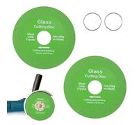 2 Piezas Disco de Corte de Vidrio 100mm Disco Corte Cristal Amoladora Angular de Diamante Profesional para Cortar Cortes Pulido Rápidos y Precisos para Botellas Cerámica Azulejos o Jade, Hole 22mm