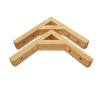 2 Piezas Escuadras para Estante Montaje en pared,Soporte Tabique Pared Madera maciza Soporte Estante Flotante,Triángulo Soporte Fijo para Escritorio,Estanterías de Cocina (20cm)