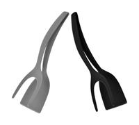 2 Piezas Espátula Giratoria de Nailon para Pinza de Sujeción | Resistente al Calor, Uso Multiusos, Plegable para Guardar, para Huevos, Bistec, Pescado y Pan Tostado