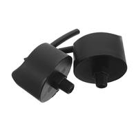 2 Piezas Filtro Silenciador con Tubo y Adaptador Negro | Cotton Multilayer, Entrada Ajustable, Sellado Estable, para Aerografía y Técnicos, Piezas de Repuesto