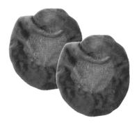 2 Piezas Funda de Asiento de Inodoro Afelpada de Terciopelo | Protección Antipolvo, Superficie Suave y Antideslizante, para Tapa Redonda, Alargada y Oblonga, 40x28cm