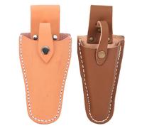 2 Piezas Funda de Cuero con Botón, Colgante para Cinturón | Piel Gruesa, Capa Protectora Reforzada, Acceso Rápido, Uso en Jardinería y Trabajo Eléctrico