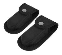 2 Piezas Funda de Nailon para Botón y Cinturón Negro | Acceso Rápido, Diseño Resistente al Aceite, Protección contra Golpes y Manchas, para Viajes y Camping