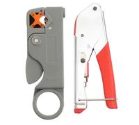 2 Piezas Herramienta de Compresión Coaxial, Crimpado Preciso | Plástico Diseño Ergonómico, Sujeción Extremo, para Técnicos y Bricolaje en Cable TV y Satélite