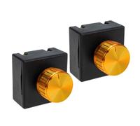 2 Piezas Interruptor Giratorio de Atenuación Negra | Montaje en Panel, Perilla Giratoria de Control, Compatible con LED y Bombillas Tradicionales