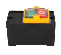 2 Piezas Interruptor Pulsador Industrial 5h 10a 220v 380v | Autobloqueo, Arranque y Parada de Motor, Plástico Ignífugo, Cobre y Hierro, Uso en Maquinaria