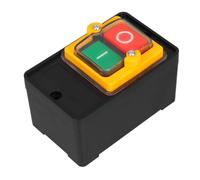 2 Piezas Interruptor Pulsador Modelo 5h 10a 220v 380v Autobloqueo | Control Mecánico de Alta Resistencia, Plástico Ignífugo, Cobre E Hierro, Uso Exterior y Entornos Húmedos