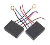 2 Piezas Interruptor Táctil Conmutador 250v 1a | Módulo de Control de Atenuación Led, ABS Negro, 4 Niveles, Cableado Codificado