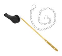 2 Piezas Kit de Repuesto, Palanca y Pulsador Negro | Aluminio, ABS E Hierro, Mecanismo de Doble Descarga, Uso en Baño y Mantenimiento de Alquiler