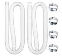 2 Piezas Manguera Piscina 32mm, 1,5m de Largo, con 4 Abrazaderas Metal