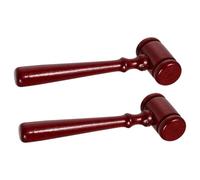 2 Piezas Martillo de Juez de Madera, Ligero y Sonoro | Acabado Liso sin Rebabas, para Reuniones de Club y Podio, Accesorio de Disfraz y Enseñanza