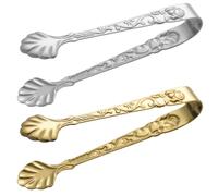 2 Piezas Mini Pinzas de Cocina de Acero Inoxidable | Plata, Diseño Práctico y Ligero, para Fruta y Comida en Buffet o Mesa de Barbacoa