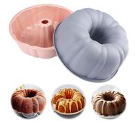 2 Piezas Moldes Donuts Silicona, 25 cm Molde de Silicona para Gelatina, Molde para Donuts Antiadherentes, Molde Silicona Donuts, Molde Bizcocho Silicona, para Tartas, Postres, Chocolates