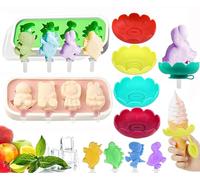 2 Piezas Moldes Helados Silicona, DIY Moldes polos Helados Reutilizable