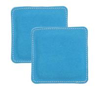 2 Piezas Paño de Limpieza de Cuero Azul para Taco de Billar | Pulido de Anillos de Cobre, Sustituto de Lija, para Limpieza de Varilla de Billar, Accesorio Compacto
