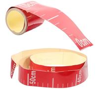 2 Piezas Pegatina Medidora de Nivel de Agua Autoadhesiva Roja | Lámina de Aluminio, Fácil de Usar, Buena Fabricación, No se Decolora, Indicador para Estanque