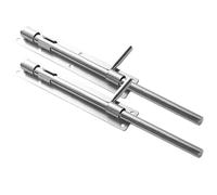 2 Piezas Pestillo de Puerta Corredera de Acero Inoxidable Grueso, 4 | Vertical u Horizontal, Montaje en Superficie, Varilla Extendida, Instalación Izquierda o Derecha, para Portones