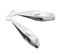 2 Piezas Pinzas de Cocina para Plumas y Pelo, Acero Inoxidable | Agarre Cómodo, No Daña la Piel, Retirada Práctica de Plumón y Vello, Color Plata