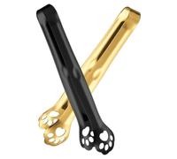 2 Piezas Pinzas Forma de Pata de Gato de Acero Inoxidable | Agarre Seguro y Almacenamiento Compacto, Aptas para Cocina y Servicio, para Azúcar y Pan