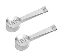 2 Piezas Pinzas para Bolsitas de Té de Acero Inoxidable, Plata | Diseño de Cuchara Drenaje y Agarre, Uso en Cocina y Servicio de Bebidas