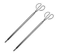 2 Piezas Pinzas para Carbón Alargadas de Hierro, Mango Largo | Herramienta para Chimenea Interior y Caldera, Uso Práctico en Hogar, Diseño Robusto y Alcance Extendido