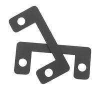 2 Piezas Placa de Cierre de Repuesto, Hierro Negro | Orificios Preperforados, Diseño Ajuste, Tornillos y Herrajes para Marcos y Gabinetes