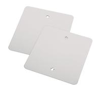 2 Piezas Placa de Pared en Blanco de Acero Inoxidable Plata | Cubre Enchufes, Tapa Ciega Interruptor, Cubierta Toma Corriente, Interior y Techo, Acabado Pulido
