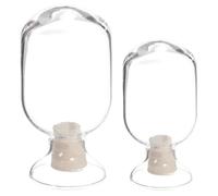 2 Piezas Porta Cerillas de Vidrio 250ml, Diseño Simple y Estable | Recipiente Decorativo de 125ml, Goma Incluida, Uso Personal Restaurante