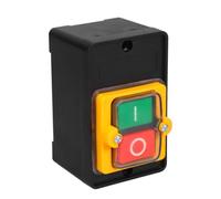 2 Piezas Pulsador Industrial 5h 10a 220v 380v Autobloqueo | Arranque y Parada para Motor, Instalación Sencilla, Plástico Ignífugo, Cobre E Hierro, Uso Exterior