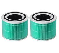 2 Piezas Reemplazo Filtro HEPA Filtro Purificador de Aire Carbón Activado para Purificador de Aire Levoit Core 300 300S 300-RF (Verde - Filtro Absorbente de Toxinas)