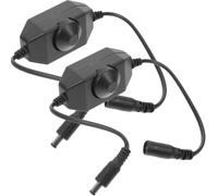 2 Piezas Regulador de Intensidad LED Circuito 12v-24v Negro | Control Giratorio para Tiras Monocromas, 6a y 24v-144w, Plástico, Fácil Instalación, bajo Consumo