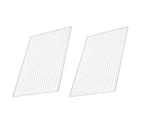2 Piezas Rejilla de Acero Inoxidable para Barbacoa, Cuadrada | Accesorio para Parrilla Eléctrica y Carbón, Superficie Lisa, Fácil Limpieza, Evita Caídas de Alimentos