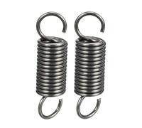 2 Piezas Resorte de extensión 1 x 10 x 40 mm, Diámetro del cable 1 mm, OD 10 mm, Longitud libre 40 mm, Resorte Acero Doble Gancho Tensión Resorte
