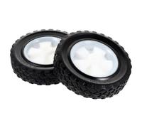 2 Piezas Rueda de Cortacésped de 6 Pulgadas, sin Inflado | Antipinchazos, Cambio Rápido, para Mantenimiento de Jardín y Trabajo en Patio, Negro