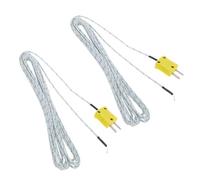 2 Piezas Sonda de Termopar Tipo K Conector Mini, Cable Flexible | Fibra de Vidrio y Abs, Lectura Rápida y Tolerancia Térmica Alta, para Técnicos de Laboratorio y Hvac