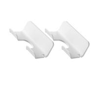 2 Piezas Soporte Adhesivo de Pared para Secador de Pelo Blanco Abs | Abertura de 5, 2cm, Ranura para Enchufe, Montaje sin Perforación, Paquete