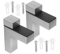 2 Piezas Soporte Ajustable, Montaje en Pared, 3-30 MM | Aleación de Zinc, Acabado Pulido y Superficie Lisa, Incluye Tornillos y Tubos de Expansión