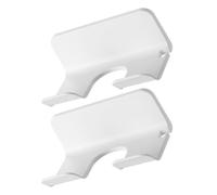 2 Piezas Soporte para Secador de Pelo de Pared Adhesivo Blanco Abs | Organizador de Herramientas Cabello, Abertura 5, 2cm, Ranura para Enchufe, para Uso Diario