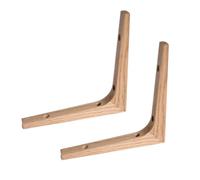2 Piezas Soporte Tabique Pared Madera maciza natural,Escuadras para Estante Montaje en pared,Triángulo Soporte Fijo para Escritorio,Soporte Estante Flotante,Estanterías de Cocina (13.5cm,B)