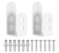 2 Piezas Soportes de Barricada de Puerta en Forma de U, Soporte de Seguridad Antirrobo, Soporte en U de Acero, Soporte de Barra de Seguridad para Madera de 2 x 4