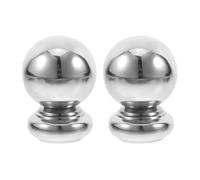 2 Piezas Tapa de Poste de Terraza Bola de Acero Inoxidable 201 | Remate Esférico Hueco, Acabado Pulido Reflectante, para Barandillas, Pilares de Entrada y Uso Exterior