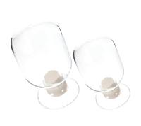 2 Piezas Tarro de Cerillas de Cristal 250ml y 125ml | Uso Profesional y Decoración de Restaurante, Diseño Simple y Delicado, Estructura Estable, Goma Antivuelco
