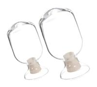 2 Piezas Tarro de Vidrio Decorativo para Cerillas, 250ml, Estable | Uso en Oficina y Hogar, Diseño Simple y Delicado, Base de Goma, 125ml