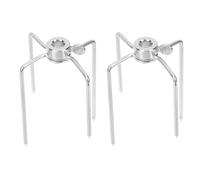 2 Piezas Tenedor de Parrilla de Acero Inoxidable 304 | Color Plata, Accesorio para Asado al Aire Libre, Pieza para Barra Giratoria Eléctrica o Manual, Soporte