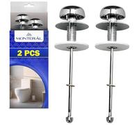 2 Piezas Tirador Cisterna WC Universal Cromado con Ubicación Inferior