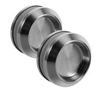 2 Piezas Tirador Redondo para Puerta de Ducha de Vidrio, Acero Inoxidable | Reemplazo Rápido, Estructura Doble Cara, Acabado Cepillado Plata Herraje Completo en Baño